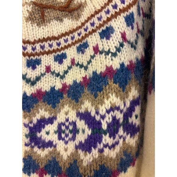 Vintage 90s Woolrich Chunky Wool Mohair Vintage Cardigan Medium - Picture 3 of 6